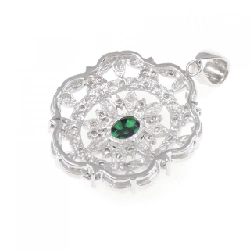 K18WG Trapezite Emerald Pendant 0.866CT - Hàng hiệu Authentic 866156