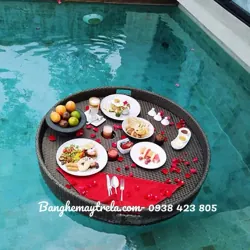 Khay nổi hồ bơi nhựa giả mây 722901