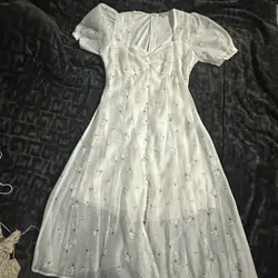 Váy voan tơ hoạ tiết hoa đính ngọc size M 728479