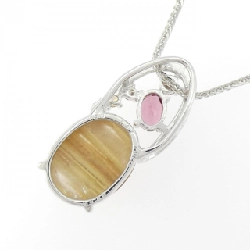 K18WG Dây chuyền đá màu - Hàng hiệu Authentic 859786