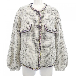 Áo khoác không cổ CHANEL