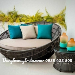 Giường tròn hồ bới mây nhựa 531611