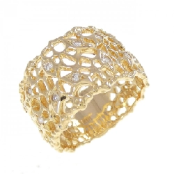 Nhẫn kim cương K18YG 0.20CT - Hàng hiệu chính hãng