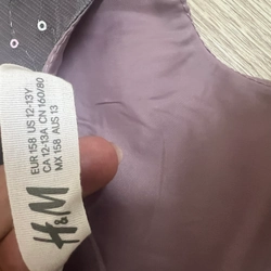 Đầm dự tiệc cho bé gái tầm 10-12 tuổi , Thương Hiệu H&M , Hàng chính Hãng   màu tím đen 529163