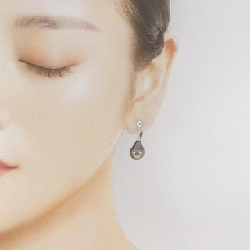 K14WG Bông tai ngọc trai đen - Hàng hiệu Authentic 872771