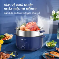 Nồi lẩu hấp KALITE KL568-S đa năng 2 tầng 11L chĩnh hãng mới 100% 572366