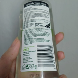 Nước tẩy trang simple 200ml Anh quốc mới 547708