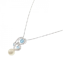 K18WG/PT850 Dây chuyền ngọc trai Akoya hình trái tim 8mm - Hàng hiệu Authentic 856564