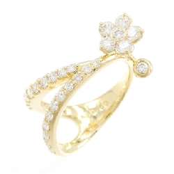 Nhẫn kim cương hoa K18YG 0.60CT