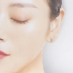 K18WG Bông tai hình trái tim - Hàng hiệu Chính hãng 867923