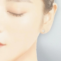 K18WG Bông tai kim cương 0.12CT một bên - Hàng hiệu Authentic 868442