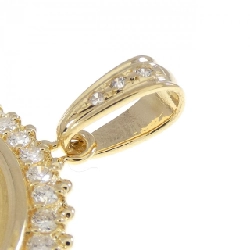 K18YG(khung) Dây chuyền đồng xu kim cương 1.10CT - Hàng hiệu Chính hãng 866108