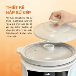 🔥 Nồi kho hầm dưỡng sinh UNIE USC888 – Nắp sứ kép, khóa ẩm vi áp suất 🍲 798101
