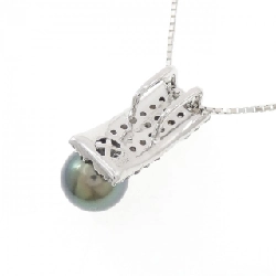 K18WG Ngọc trai đen dây chuyền 9.6mm - Hàng hiệu Chính hãng 857044