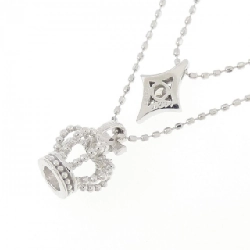 K18WG Vương miện Dây chuyền Kim cương 0.061CT - Hàng hiệu Chính hãng 857328