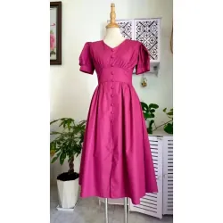 Đầm đi tiệc hồng, new 99%