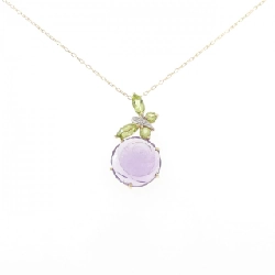 Dây chuyền đá màu hồng và bướm 10KYG/10KWG/K10YG - Hàng hiệu Authentic