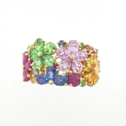 K18YG Nhẫn Đá Màu Hoa - Hàng hiệu Chính hãng 845984