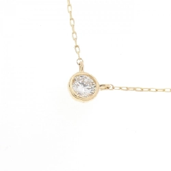 K18YG Solitaire Dây chuyền kim cương 0.10CT - Hàng hiệu Chính hãng 861011