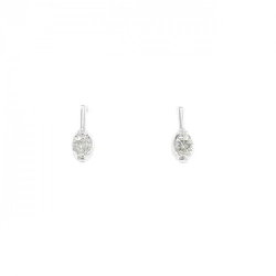 K18WG Bông tai kim cương - Hàng hiệu Authentic