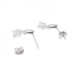 K18WG Aquamarine Bông tai - Hàng hiệu Chính hãng 869517