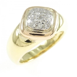 Nhẫn kim cương K18YG/PT900/K18PG 0.22CT - Hàng hiệu Authentic