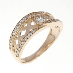 Nhẫn kim cương K18PG 0.13CT