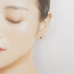 K18YG Bông tai Ruby - Hàng hiệu Chính hãng 863500