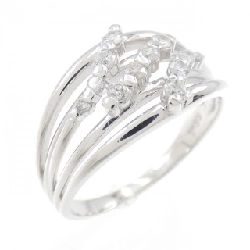 Nhẫn kim cương K18WG 0.17CT