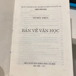 BÀN VỀ VĂN HỌC, VŨ ĐỨC PHÚC (XB 2001) 547007