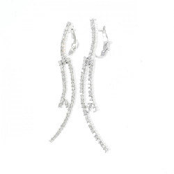 Bông tai kim cương 18KWG - Hàng hiệu Authentic 869362