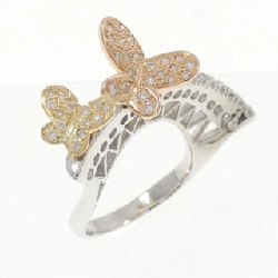 Nhẫn kim cương bướm ba màu 750 - 0.50CT - Hàng hiệu Authentic