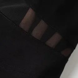 Croptop lưới 1 tay cotton pha lưới dày tay 760056