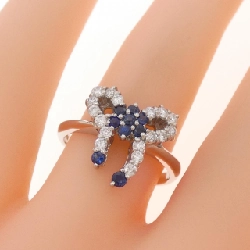 Nhẫn Sapphire Ruy Băng PT900 0.30CT - Hàng hiệu Chính hãng 853746