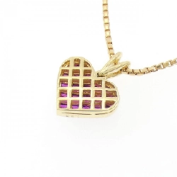 K18YG Mặt Dây Chuyền Hình Trái Tim Ruby 1.35CT - Hàng hiệu Chính Hãng 856451