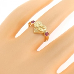 Nhẫn ruby chữ L 750YG - Hàng hiệu Authentic 853878