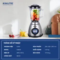 Kalite KLB630 – Máy xay 3 cối đa năng, gọn nhẹ cho mọi gian bếp 759413