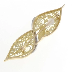 K18YG/PT900 Kim cương Brooch 0.03CT - Hàng hiệu Chính hãng 873395