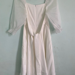 Váy cô dâu, váy đi tiệc cưới dáng xòe sang trọng, đầm trắng dáng xoè chụp kỷ yếu, dự tiệc 462308