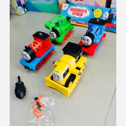 Đồ chơi 4 đầu tàu hỏa Thomas kèm tua vít tháo lắp RL589-17D 139249