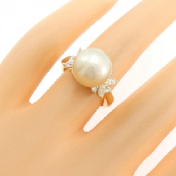 Nhẫn ngọc trai trắng K18YG 10.6mm - Hàng hiệu Authentic 854367