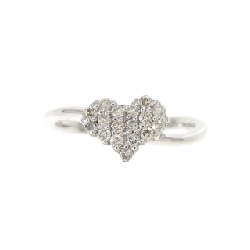 Nhẫn kim cương hình trái tim K18WG 0.14CT 666384