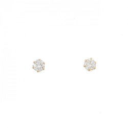 K18YG Solitaire Bông tai Kim cương 0.30CT - Hàng hiệu Chính hãng