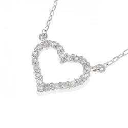 K18WG Dây chuyền hình trái tim kim cương 0.19CT - Hàng hiệu Chính hãng 856803