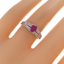 Nhẫn Ruby K18WG 666383