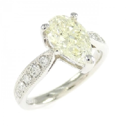 Nhẫn kim cương PT900 1.556CT VLY VS2 hình giọt nước - Hàng hiệu Authentic