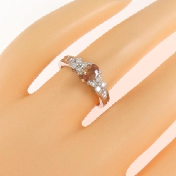 Nhẫn sapphire papara chia 0.60CT PT900 hoa 668937