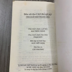 Sách đến với thơ cao bá quát. 999 471229