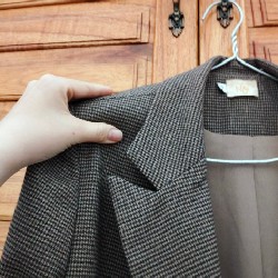 Áo khoác blazer nữ, caro nhí 9413
