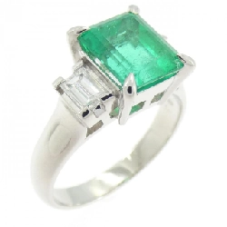 Nhẫn Emerald PT900 2.01CT xuất xứ Colombia